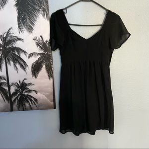 Flowy Sheer Black Hollister Dress